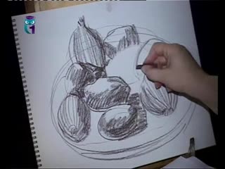 16. natalya druzhinkina. drawing lessons. pencil drawing lessons. draw a potato with an onion.