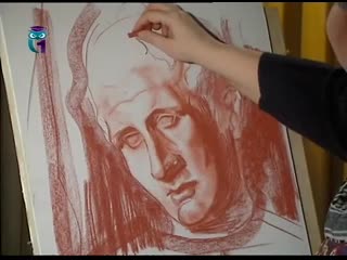 15. natalya druzhinkina. painting lessons. draw the head of apoxyomenos. 2 part.