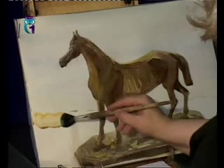 36. natalya druzhinkina. drawing lessons. watercolor lessons. draw a horse.