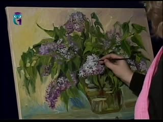 93. natalya druzhinkina. drawing lessons. oil painting lessons. we draw lilac.