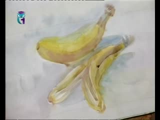 32. natalya druzhinkina. drawing lessons. watercolor lessons. we draw bananas.