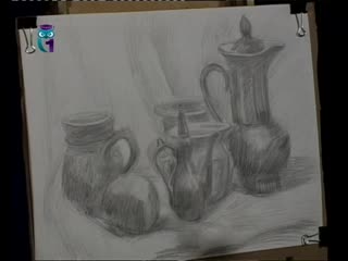 22. natalya druzhinkina. drawing lessons. pencil drawing lessons. we draw a natural setting from household items.