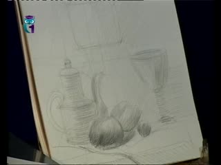 27. natalya druzhinkina. drawing lessons. pencil drawing lessons. how to draw a two-level still life.